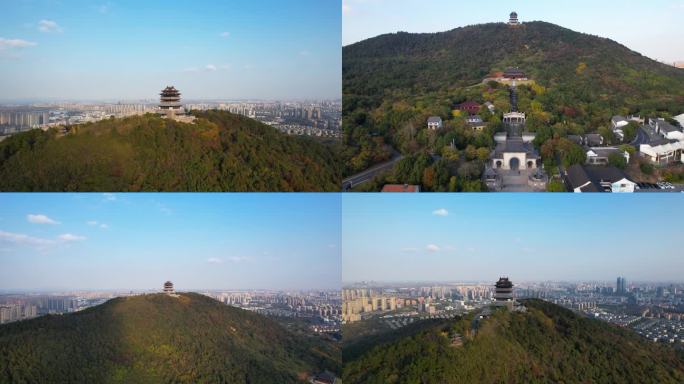 航拍湖州仁皇山素材