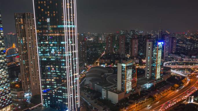 福州闽江北CBD夜景繁华延时