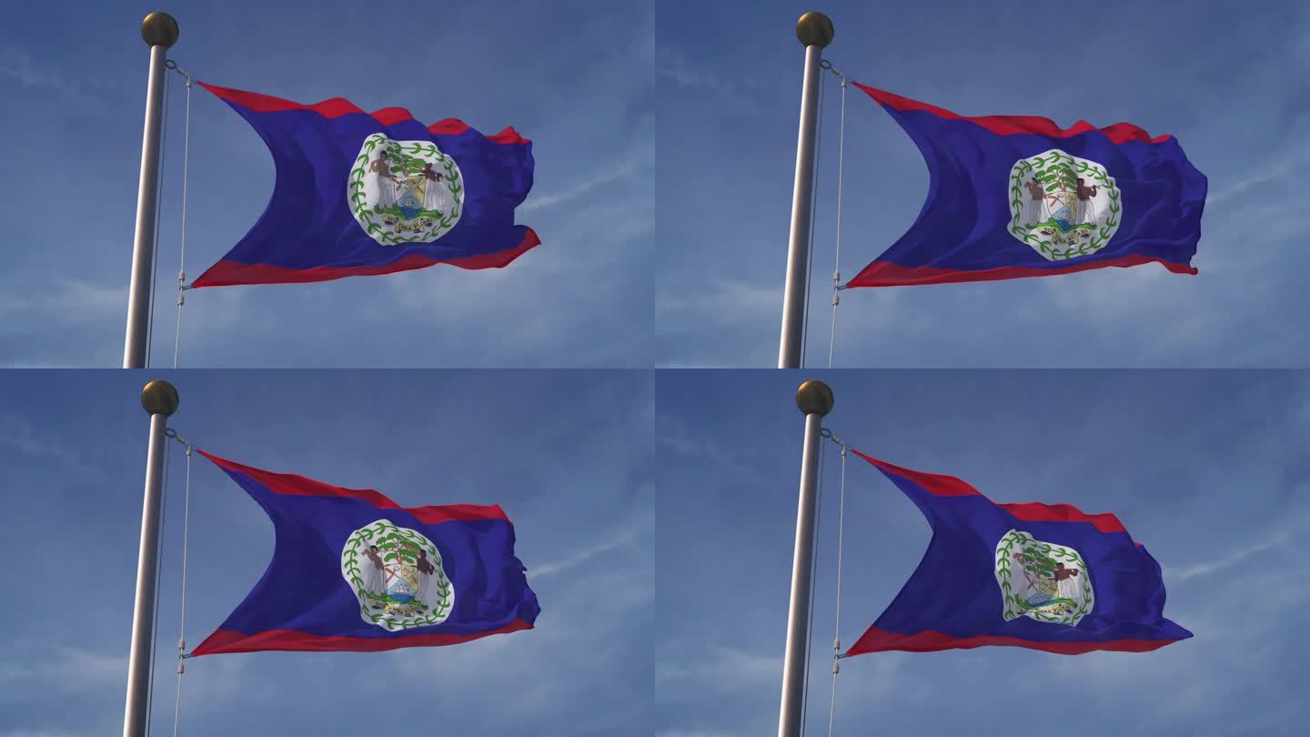 4K伯利兹国旗-可循环