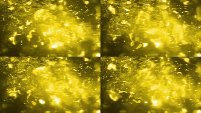 4K金色梯度晶体液体运动抽象运动背景