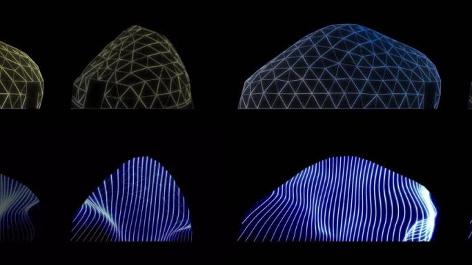 墙面裸眼3D光影秀墙体秀全息投影视频