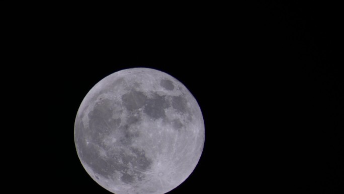 夜晚赏月月亮升起延时超高清视频素材