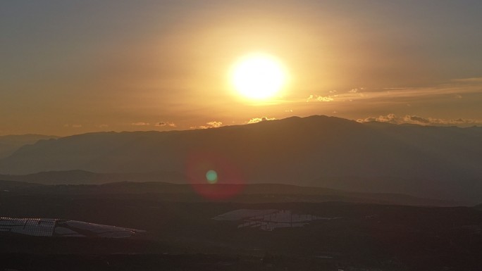 黄昏时刻唯美夕阳日落延时