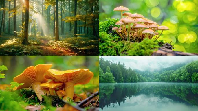 森林自然生态环境保护清新自然 森林清晨