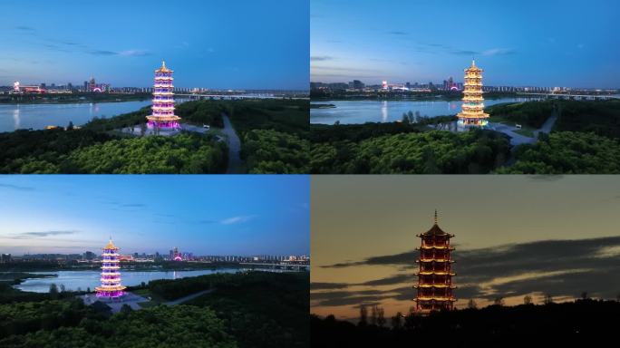 滹沱河夜景