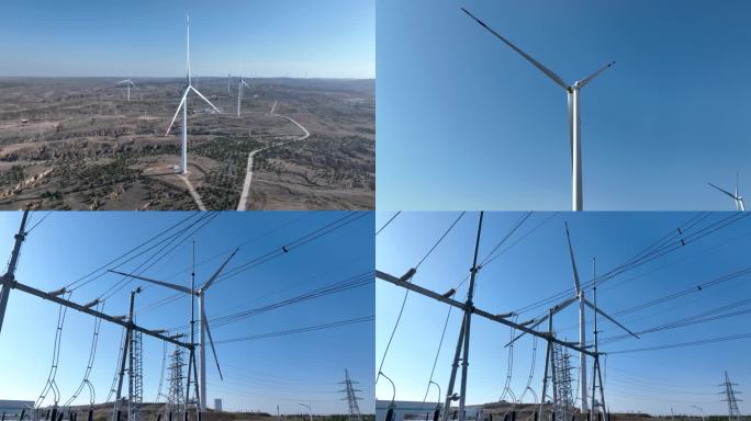 风电 新能源 风力发电 航拍风电 中国