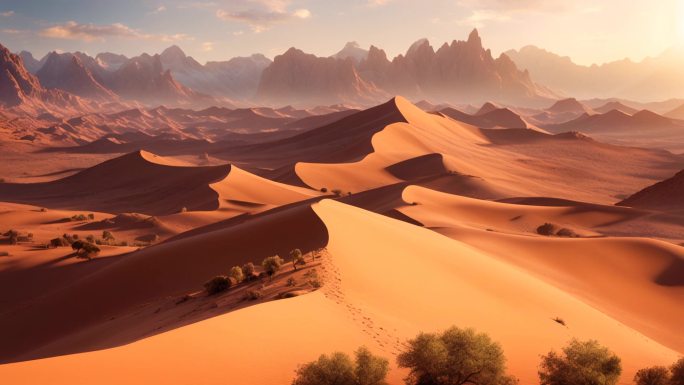 沙漠 沙漠风景 空镜头