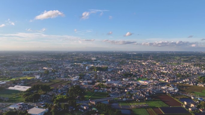 航拍-城市景观日本谷田市千叶观光商旅多利左