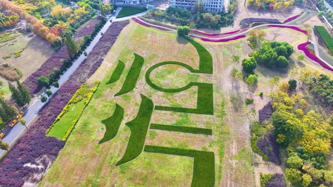 杭州滨江区杭州标志航拍城市风景风光