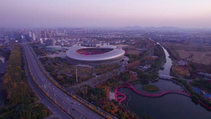 辽宁省鞍山市奥体中心航拍素材-10