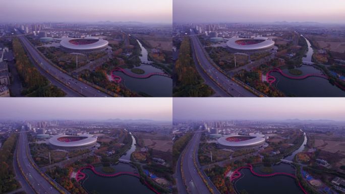 辽宁省鞍山市奥体中心航拍素材-10