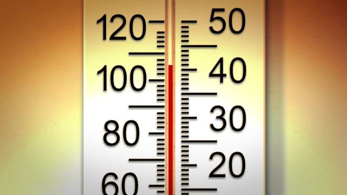 热的温度计上升到闷热的温度-角度3