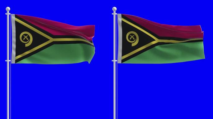 瓦努阿图国旗的色度键背景