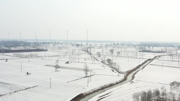 麦田雪地