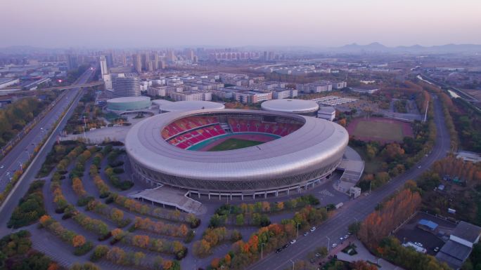 辽宁省鞍山市奥体中心航拍素材-7