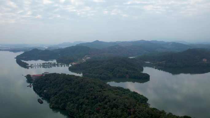 广东北江飞来峡自然风光山水风景航拍