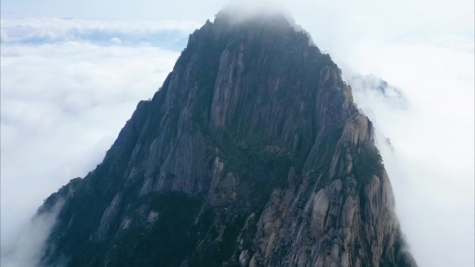 黄山壮观云海航拍延时风景视频素材40