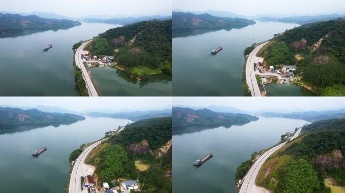 广东公路北江飞来峡自然风光山水风景航拍