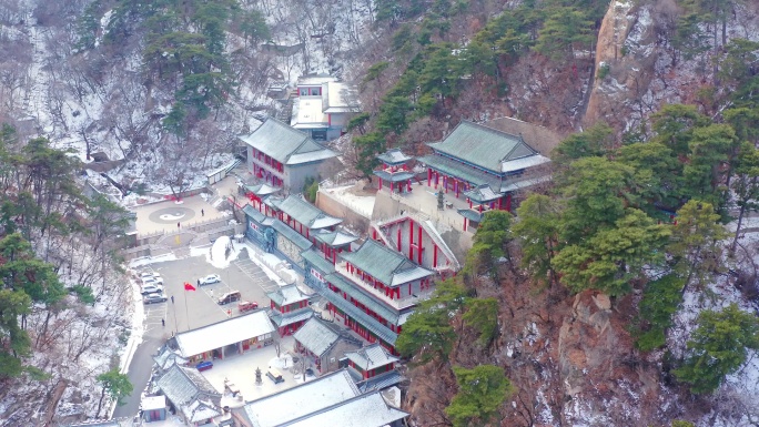 辽宁鞍山千山景区五龙宫雪景-9