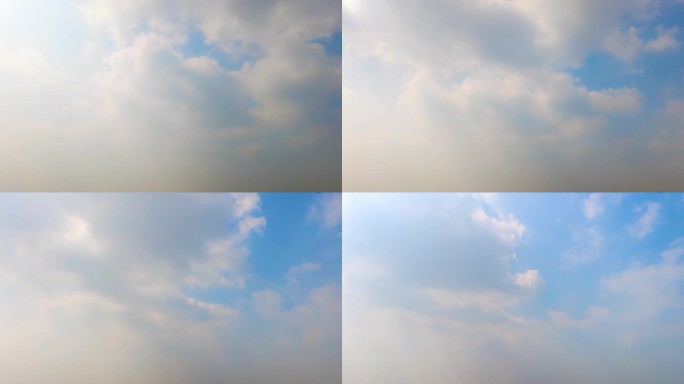 蓝天白云云朵飘飘延时风景视频素材94
