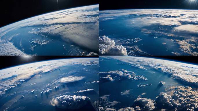 俯视地球大气云层