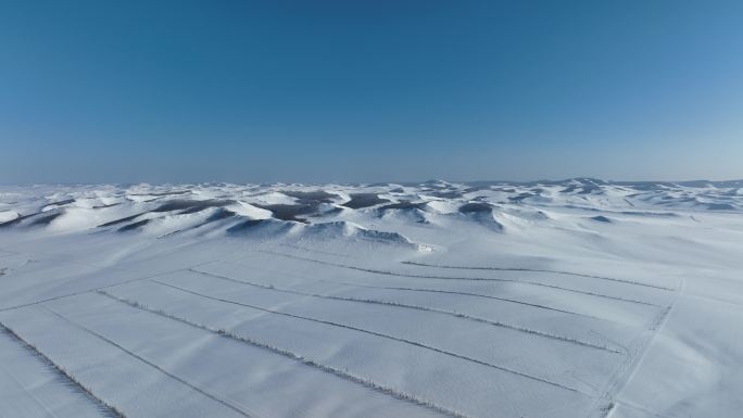 呼伦贝尔垦区雪原风光