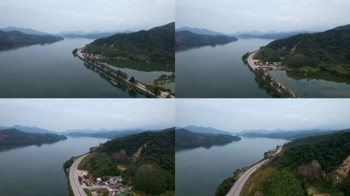 广东公路北江飞来峡自然风光山水风景航拍