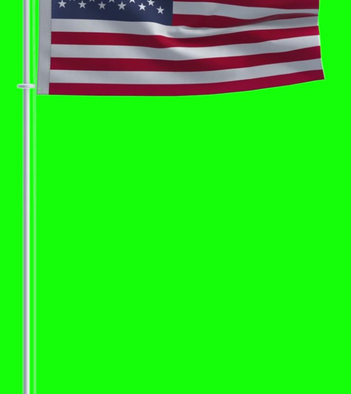 色度键背景上的美国国旗