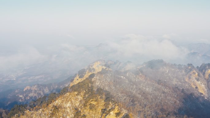 辽宁鞍山千山仙人台景区冬季航拍-16