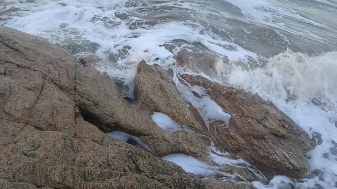 海边 傍晚 海水 晚霞 海浪 海风