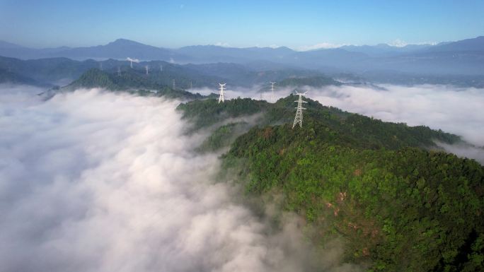 四川山川云海高压线