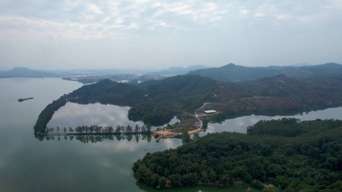 广东公路北江飞来峡自然风光山水风景航拍