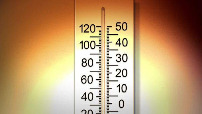 热的温度计上升到闷热的温度-角度2