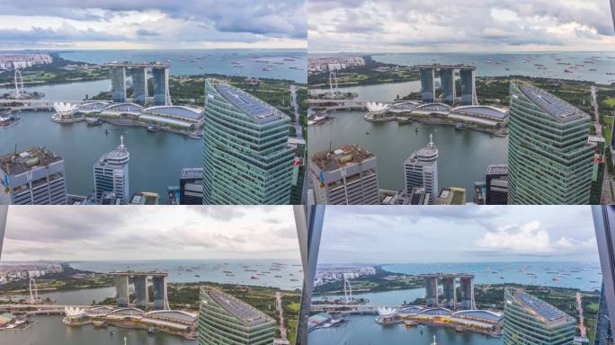 新加坡金融商业区延时