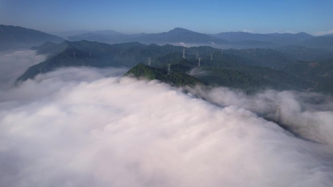 四川山川云海高压线