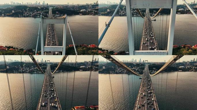 以金融区为背景，拥抱标志性的法提赫苏丹穆罕默德大桥，# istanbul - vibes #法提赫苏