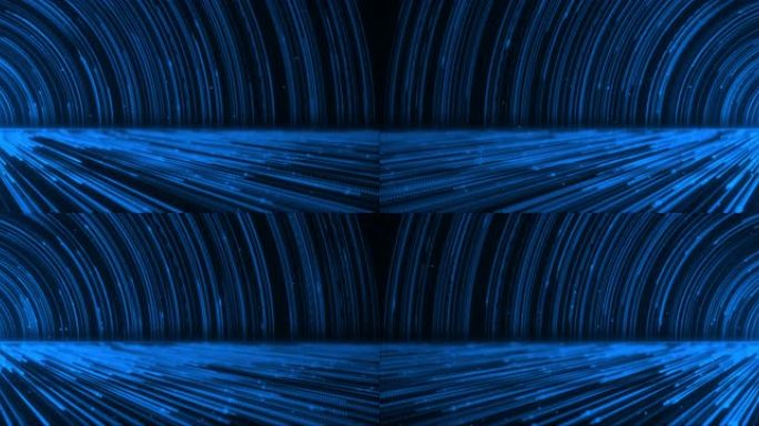 8K唯美蓝色粒子星轨背景循环