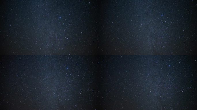 双子座流星拍摄时的夜间星空运动。