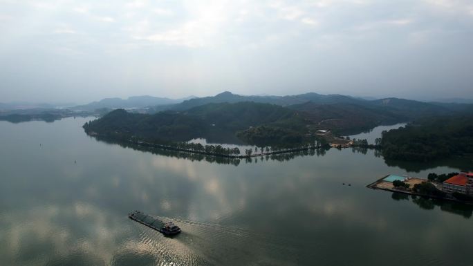 广东公路北江飞来峡自然风光山水风景航拍