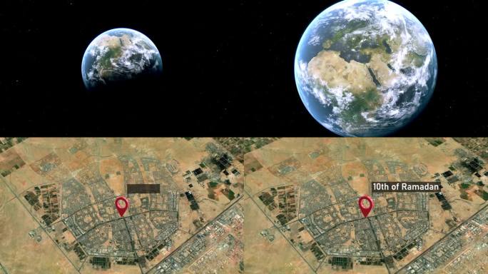 斋月城市地图第十张，从太空到地球，埃及