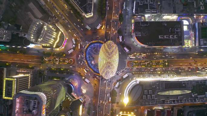 上海 杨浦区 五角场 夜景 高架