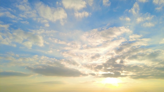夕阳西下蓝天白云日转夜延时风景视频素材