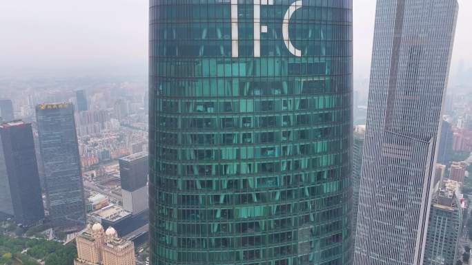 广州花城广场ifc国际金融中心航拍写字楼