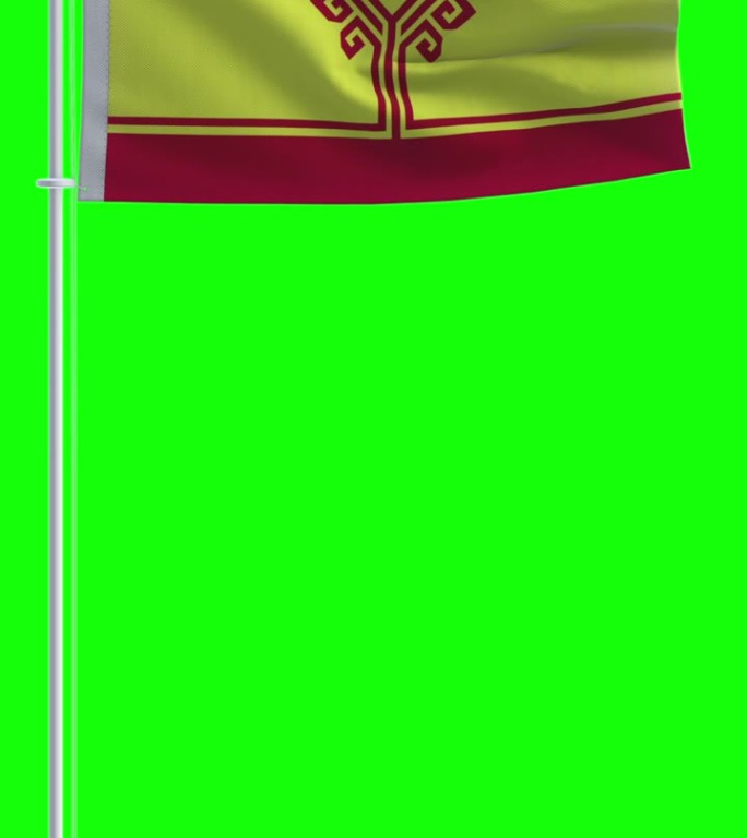在色度键背景上的Chuvashia旗帜