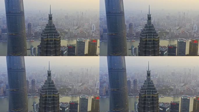 上海 陆家嘴 金融中心 国际化都市 日落