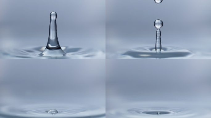 透明水滴高速摄影升格慢镜头慢动作