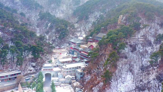 辽宁鞍山千山景区五龙宫雪景-2