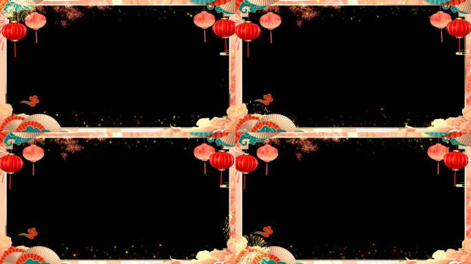 2025蛇年边框-无缝循环带透明通道