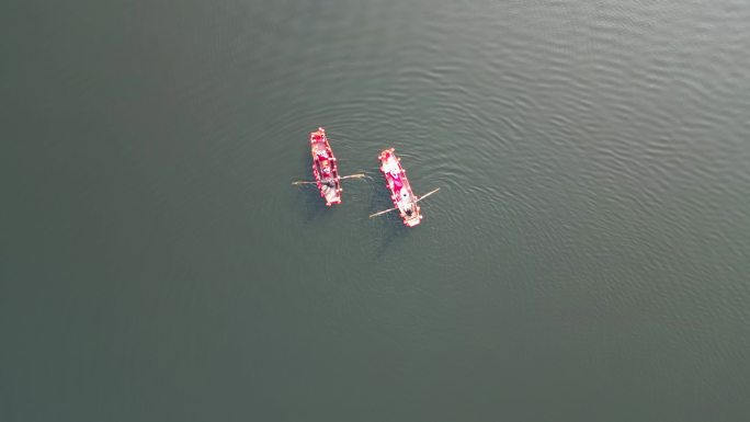 四川德阳中江继光水库风景航拍