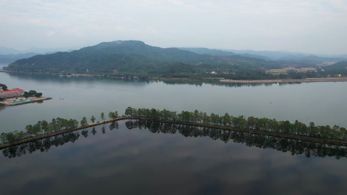 广东公路北江飞来峡自然风光山水风景航拍